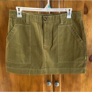Old Navy Utility Mini Skirt Size 14 Olive Green Pockets Cargo Military Y2K